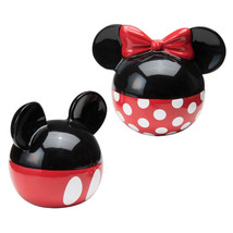 Walt Disney Mickey & Minnie Ears Ceramic Salt and Pepper Shakers Set NEW UNUSED - $28.98