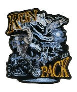 WOLF&#39;S RUN WITH THE PACK DELUXE BIKER PATCH   iron on - $5.21