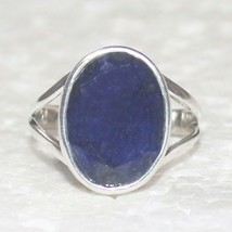 925 Sterling Silver Blue Sapphire Ring Gemstone Ring Handmade Jewelry - $33.72
