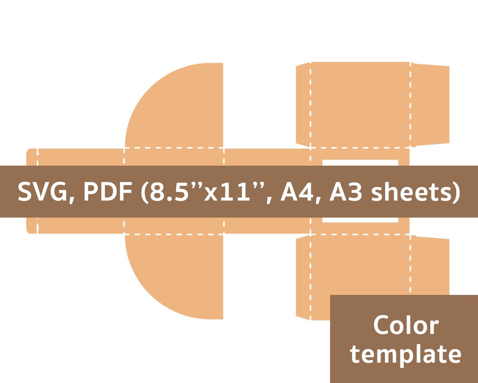 Mug box template, cup box, mug gift box, cup gift box, coffee mug box