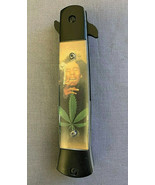 BOB MARLEY LEAF POSE ABSTRACT COLOR DESIGN STAINLESS STEEL KNIFE PK002-BMBK - $11.83
