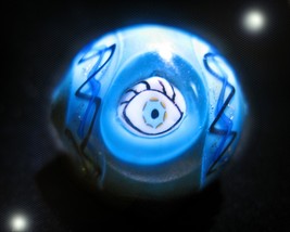 HAUNTED GLASS EYE BEAD EYE OF PROPHECY ILLUMINATI MAGICK MYSTICAL TREASURES - $337.77