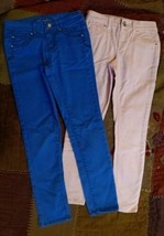 Set Of 2 : Justice Premium Jeans Girls Jeggings Size 10R 24" Waist 24" Inseam - $11.88