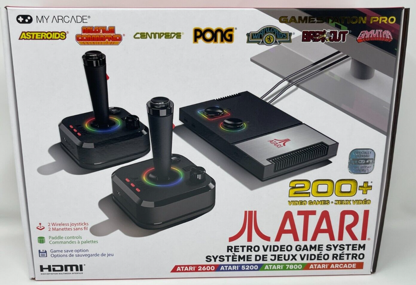 Atari Flashback 2 Black Plug & Play TV Game Console (NTSC) 40 Built-In  Games!