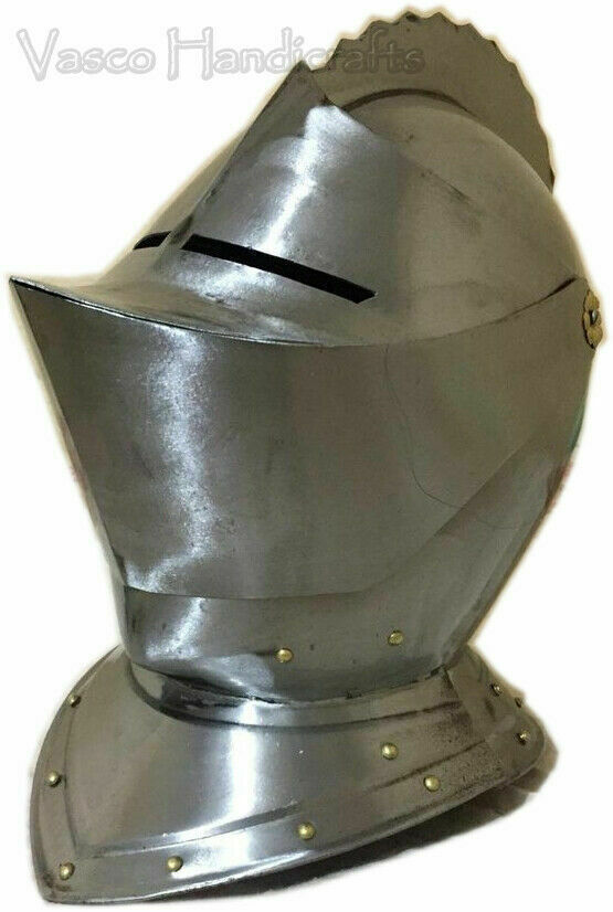 Medieval Knight Close Face Armet Helmet and 50 similar items