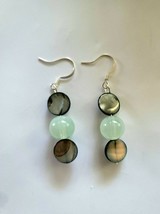 MOTHER OF PEARL COINS MEET LIME 6MM IMPORTED CZECH BEAD TO CREATE STUNNI... - $6.93