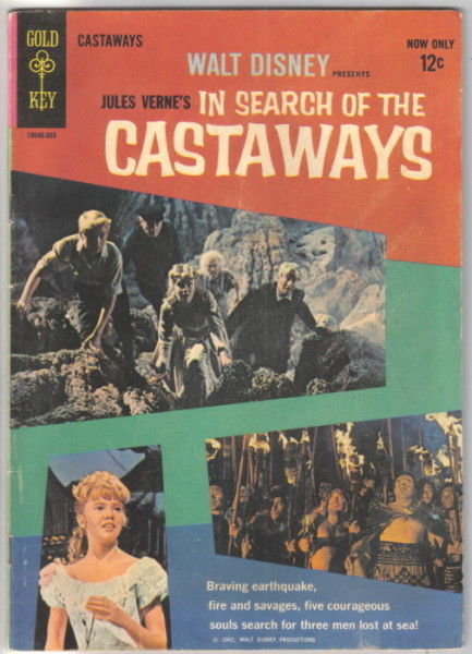 Walt Disney In Search of the Castaways Movie Comic Book Gold Key 1963 FINE/FINE+ - $23.11