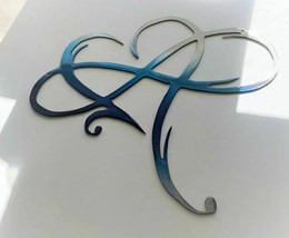 Infinity Heart - Metal Wall Art - Blue Tinged 24 1/2&quot; x 21 1/2&quot; - $66.48