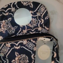 RARE Vintage Christian Dior Cosmetic Bag Blue Floral  NWT! - $178.19