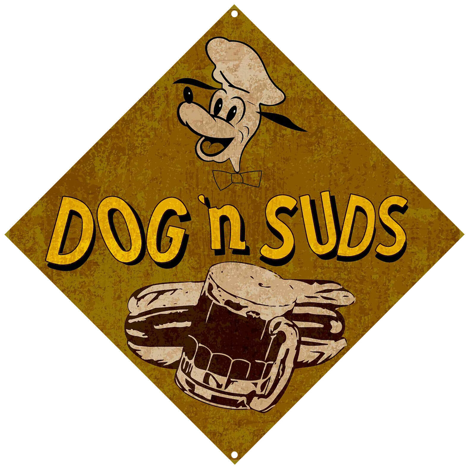 Dog 'N Suds Rustic 15" Square Metal Sign - $39.95