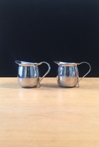 Set of 2 vintage Polar Ware stainless steel creamers/pitchers