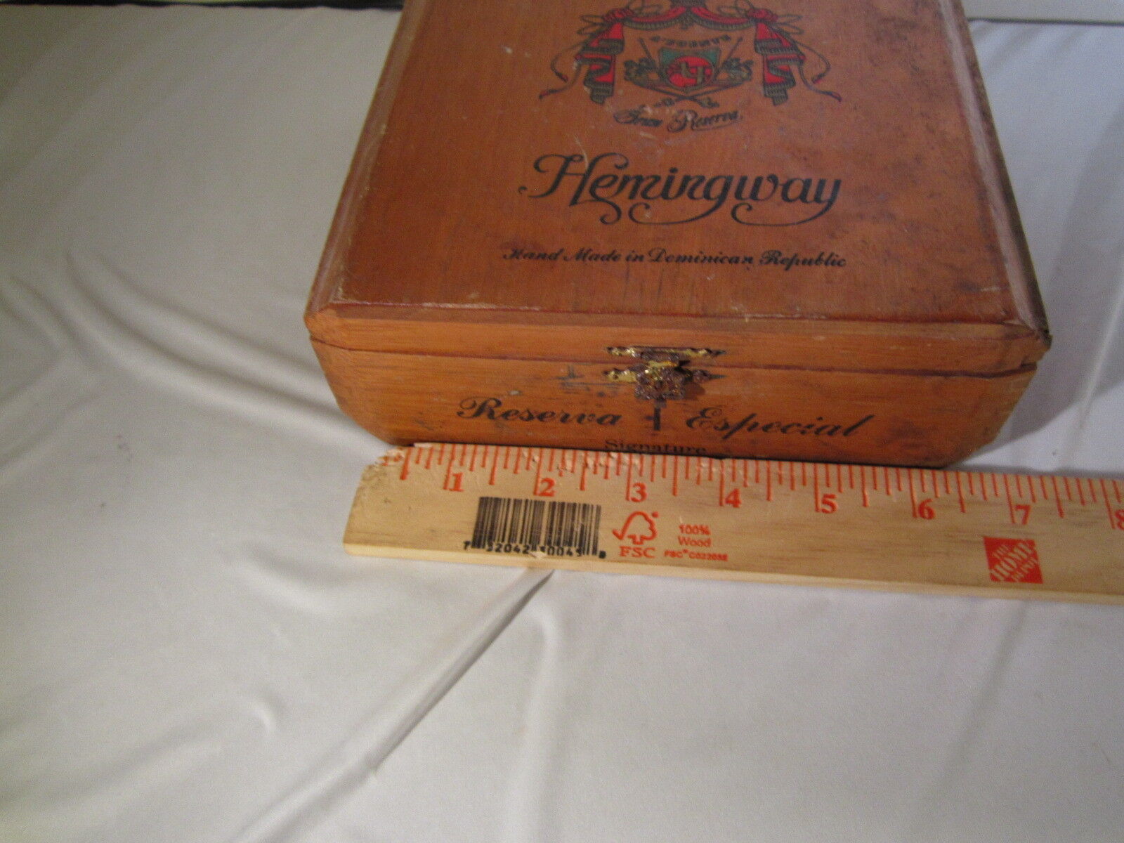 1960s VINTAGE ARTURO FUENTE HEMINGWAY SHORT STORY WOOD EMPTY CIGAR BOX ...