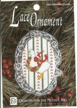 CHRISTMAS GOOSE Lace Ornament Cross Stitch Kit Designs for the Needle - Started - $8.47