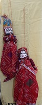 Traditional Rajasthani/Indian Handmade Hanging Folk Puppet Set / Kathput... - $19.99