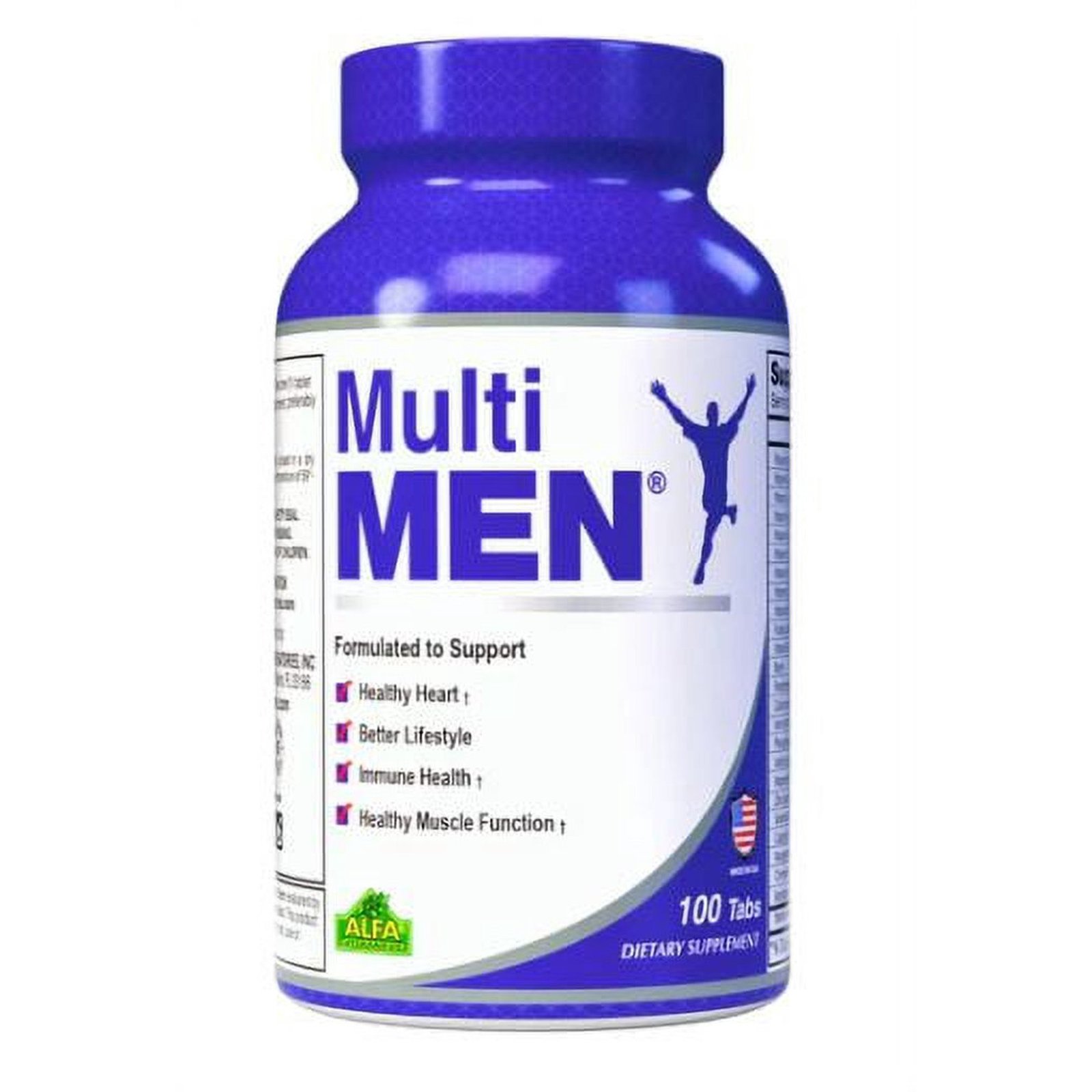 Alfa Vitamins Multi Men Daily Multivitamins for Men 100 Tablets