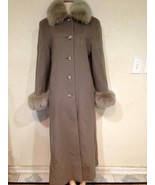 Women&#39;s Outerwear Winter Genuine fox fur 100% Wool long coat jacket size... - $395.99