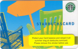 Starbucks 2007 Orange Umbrella Front Porch Collectible Gift Card New No Value - $5.99
