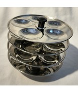 4 Plates X 5 - Metal Mini Baby Idli (IDLY) Stand For 3L Cooker 20 baby S... - $19.99
