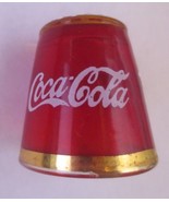 Coca-Cola Red Glass  thimble - $17.33