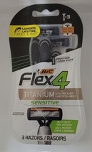 New BIC Flex 4 Sensitive Mens Razor | 4 Blade Disposable Razor | 3 ct |