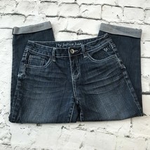 Justice Jeans Girls Sz 14S Cropped Dark Wash - $11.88