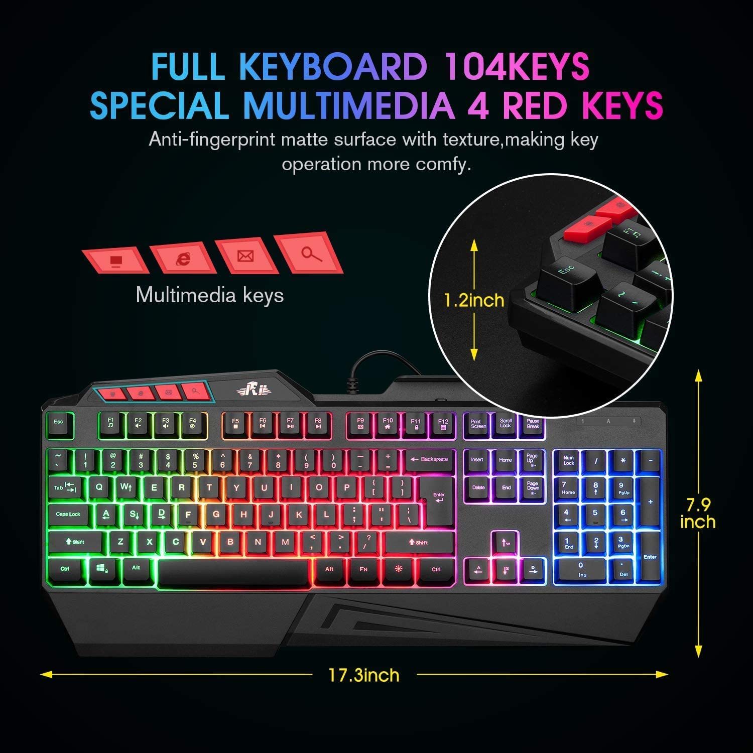 Trust Gxt 280 LED Illuminés Câblé Gaming Clavier