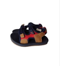 Osh Kosh Boys Toddler Size 7M Tetris Sandals Washable Adjustable Blue Red  - $14.84