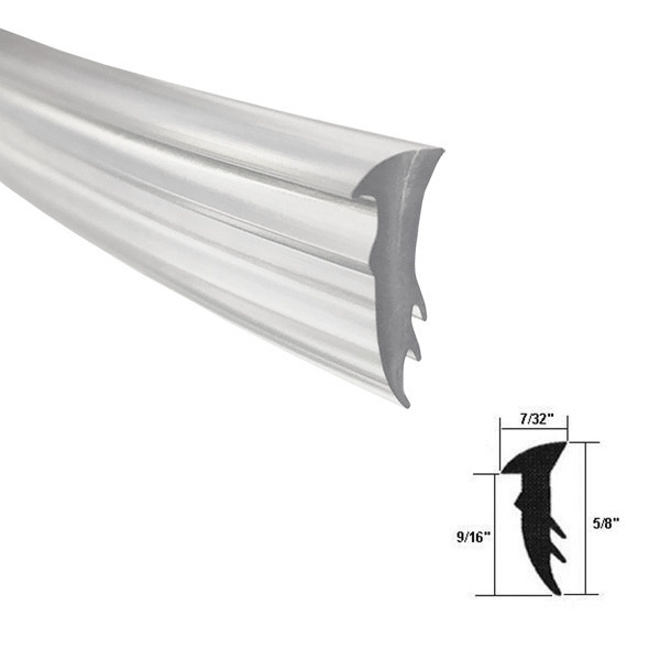 Gordon Glass® Clear 5/8" Wide Vinyl Glazing Spline for Sealing Framed