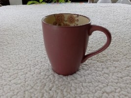 222 Fifth JACOBEAN RED Flowered 12oz. Coffee Mug Tea Cup Ceramic Floral - $13.10
