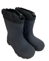 Kamik Unisex Kids Size 12 Navy Black Waterproof Winter Snow Boot Insulated liner - $18.66