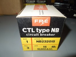 FPE Circuit Breaker NB232015 15A 3p 240V Bolt-in Stab-Lok (Surplus in Box) - $100.00