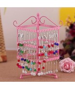 3-Tier Iron Rotary Organizer Holder Earring Rack Necklace Ring Jewelry D... - $17.81