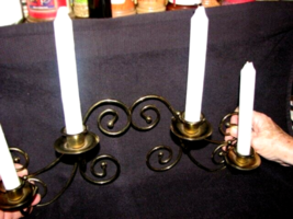 Pair of Vintage Homco Brass Wall Hanging Sconces Candle Holders Brass Ro... - $19.79