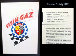 Vintage, PLEIN GAZ, #3, July 1962, Ecurie La Meute, Geneva Racing Team - $72.57