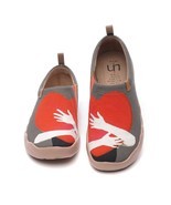 UIN Shoes Women Fashion Loafers Warm Heart Design Art painted Ladies Fla... - $151.51