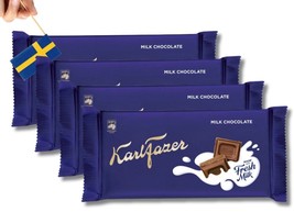4 Bars of Karl Fazer Milk Chocolate bar 145g (5.11 Oz), Finnish chocolate, swedi - $26.95