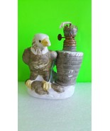 Vintage Americana Porcelain Bald Eagle Figurine with Oil Lamp No Shade S... - $14.99