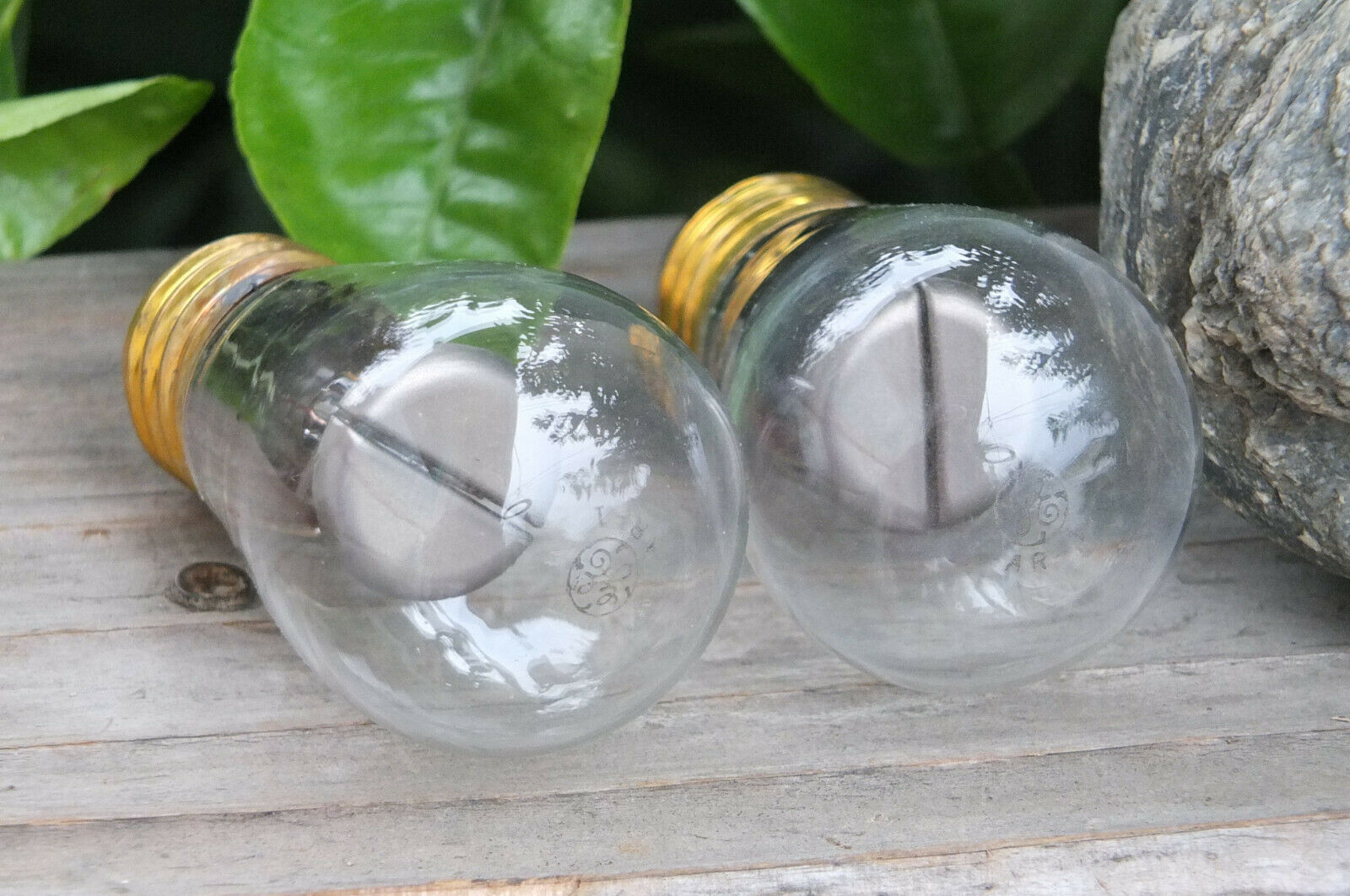 2 Antique Used GE AR1 Argon Glow Lamp Bulb night light /Jackson 635