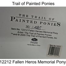 Painted Ponies Fallen Heroes #12212 Retired 2005 Pre-Loved with Original Box image 6