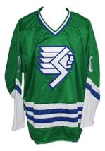 Any Name Number Springfield Indians Retro Hockey Jersey New Green Any Size image 4