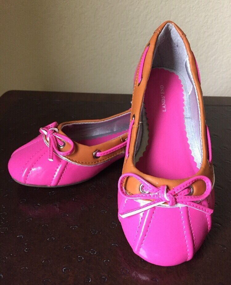 LANDS' END Toddler Girl SHOES Size: 9 US (UK 8) (EUR 25) New SHIP FREE Pink Flat - $49.99