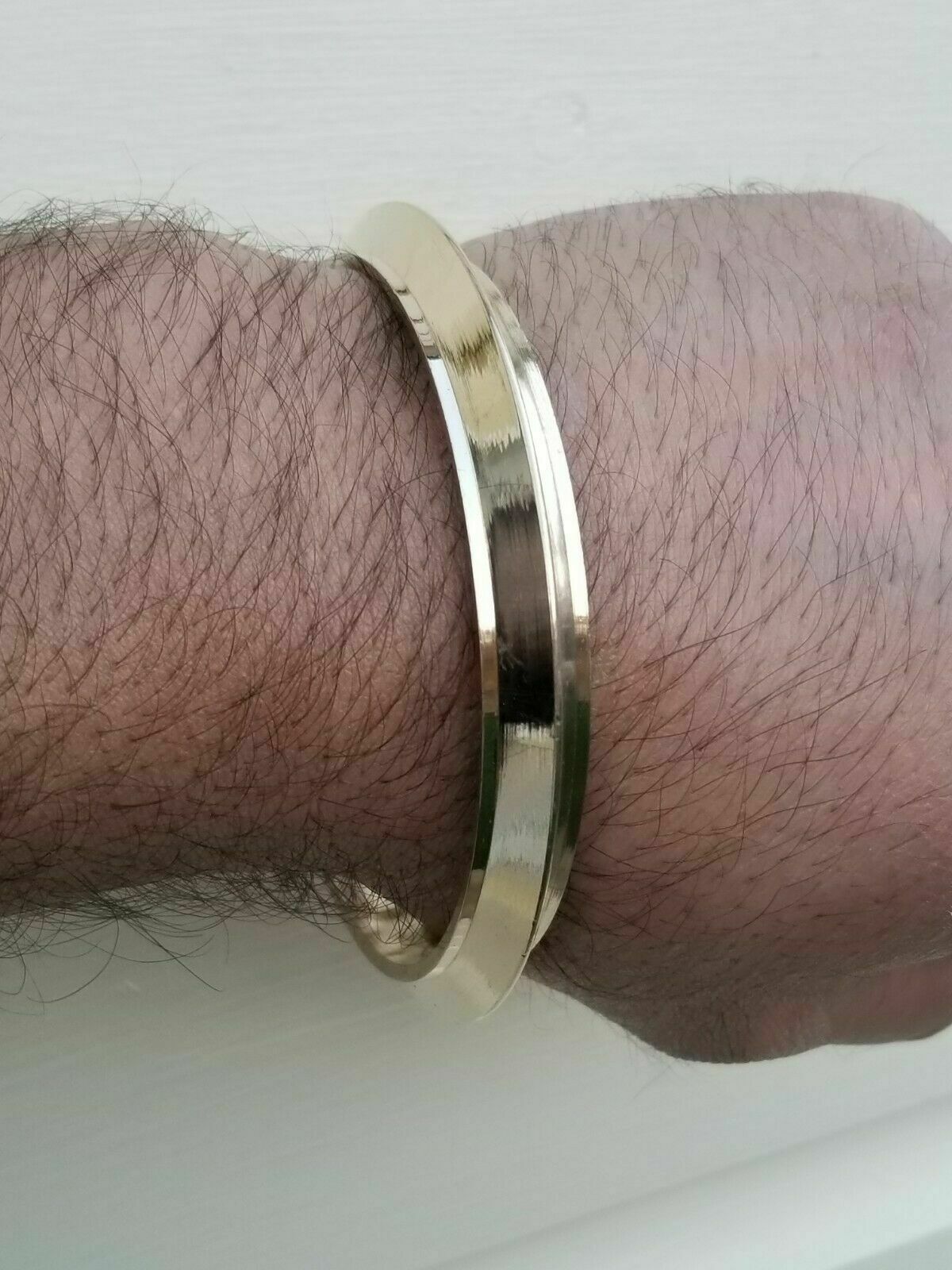 Sikh brass kara singh kaur bangle punjabi 22 ct gold look kada bracelet  gift l14