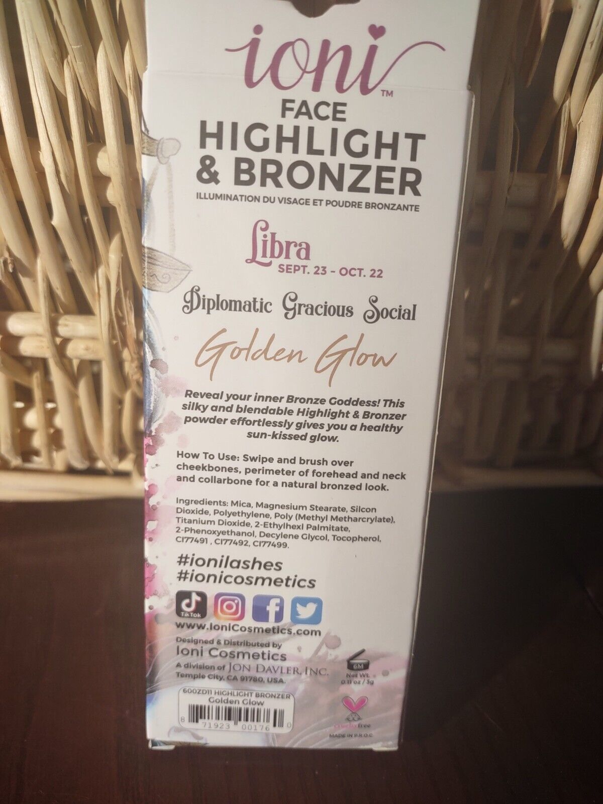 Ioni Face Highlight & Bronzer Golden Glow Soft TextureBrand NewSHIPS