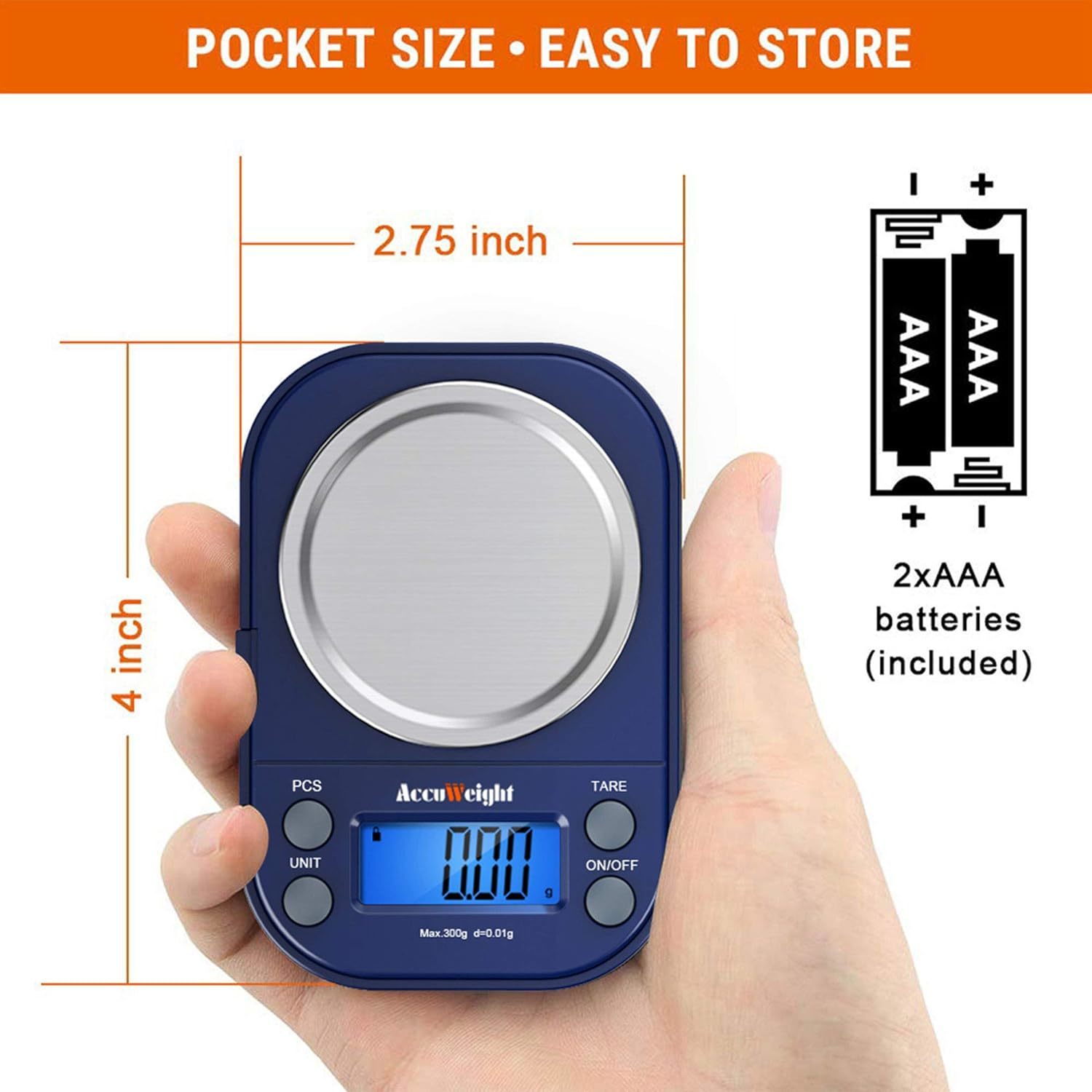 WEIGHTMAN Espresso Scale with Timer 1000g x 0.1g Small & Thin Travel Coffee  Scale, Mini Digital Scale Grams and Ounces with Large Backlit LCD