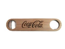 Coca-Cola Wood and Steel Bottle Opener with Branded Coca-Cola Logo  - BRAND NEW - $9.90