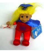 Russ Supergrad Caped Yellow Haired Troll Doll 8&quot; Tall - $14.84