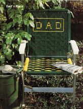 Vtg Macrame 11 Lawn Patio Chairs Sails Dad Personalized Pattern Book New - $16.99