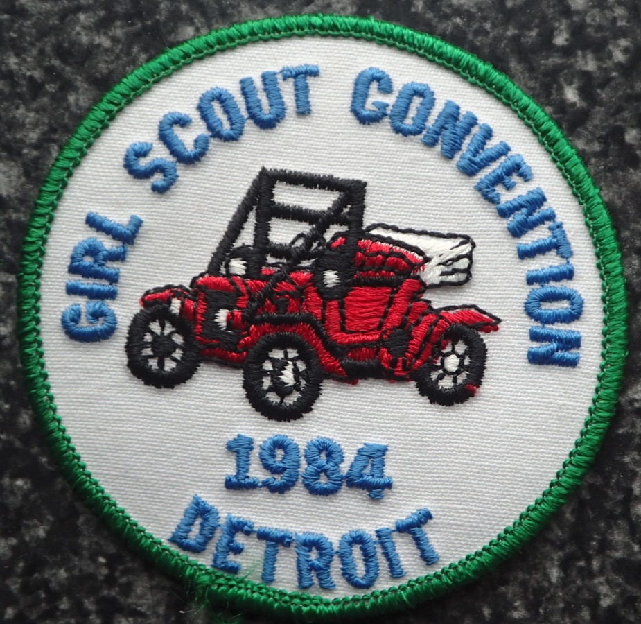 RARE Girl Scout Patch Girl Scout Convention 1984 Detroit Badges