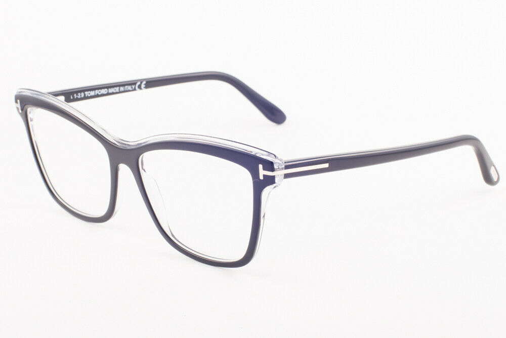 Primary image for Tom Ford 5619-B 001 Shiny Black Clear / Blue Block Eyeglasses TF5619 B 001 55mm