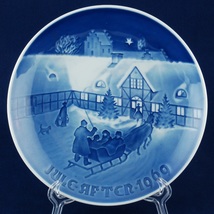 Bing &amp; Grondahl 1969 Arrival of Christmas Guests Collector Plate 8000/9069 - $8.99